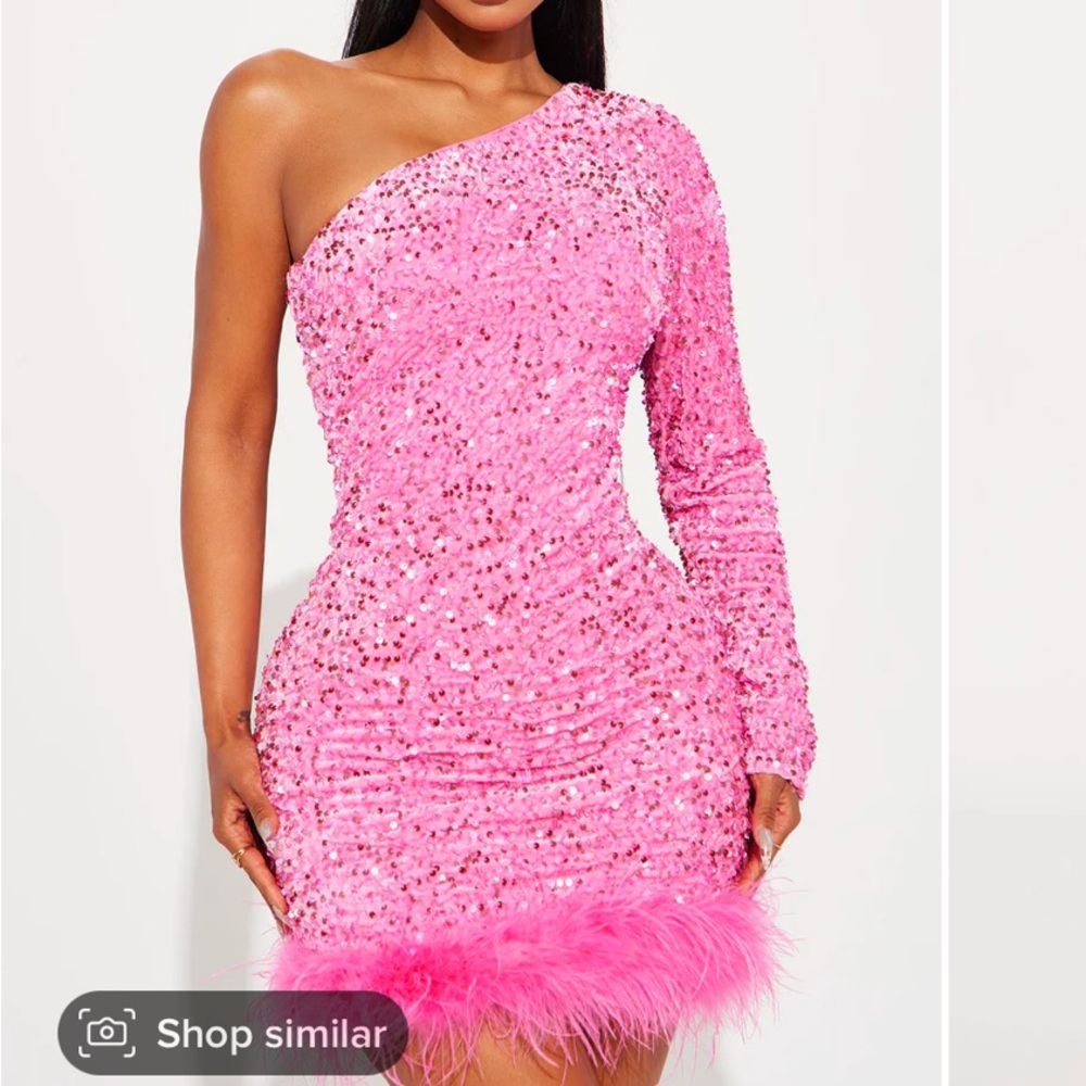 Ada Pink Sequin Mini Dress